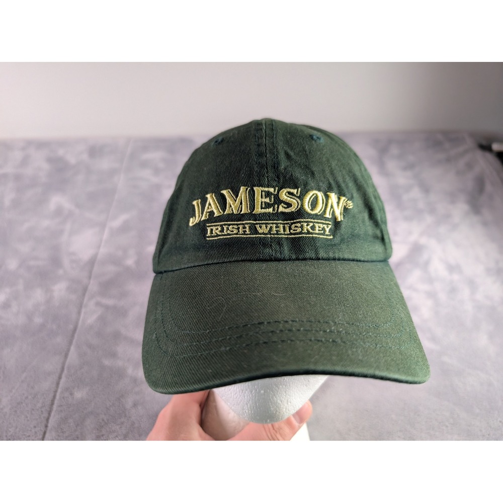 Jameson Irish Whiskey Hat Green Cotton Embroidered Adjustable Strap Baseball Cap